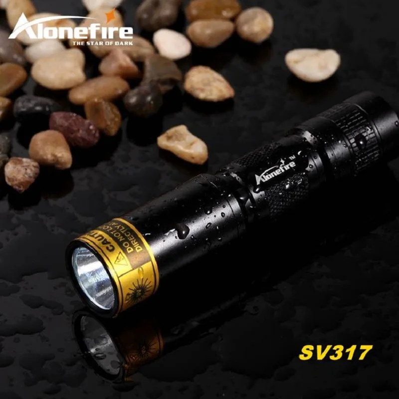 ALONEFIRE SV317 395nm Мини УФ светодиодный фонарик факела ультрафиолетового света для