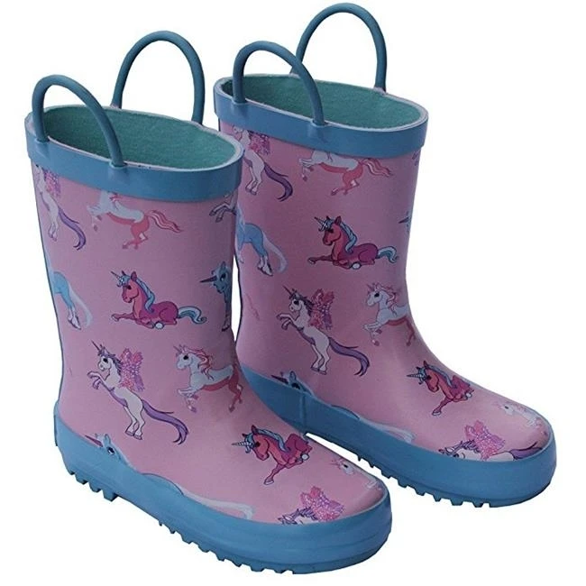 Foxfire FOX-600-47-1 Childrens Unicorn Rain Boot Pink - Size 1