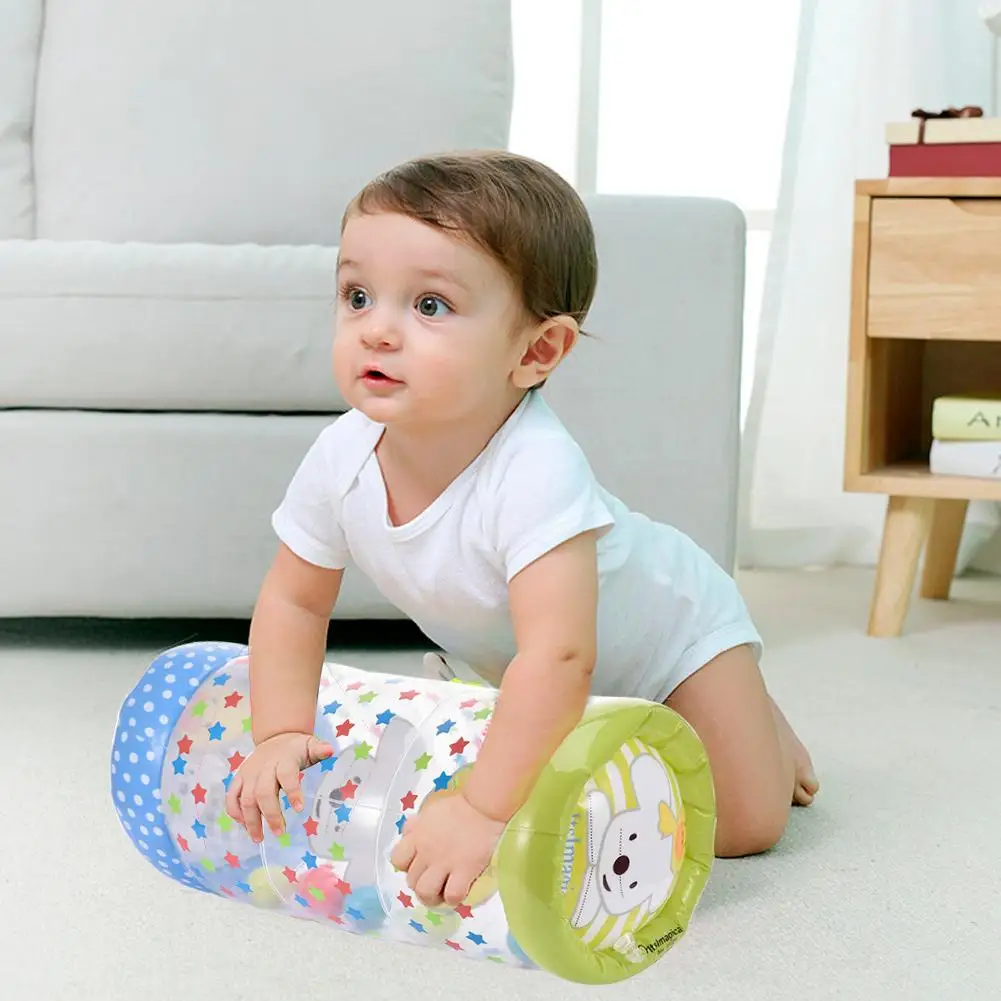 Baby Assisted Crawling Roller Toy Kids Crawling Plastic Roller Infant Inflatable Roller Exercise Early Learning Toy For Toddlers