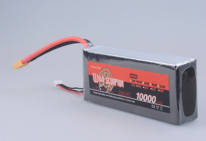 

1pcs Wild Scorpion Lipo Battery 11.1v 10000mah 25c - 40c 3S1P 300A Continuous Discharge For RC Quadcopter Drone Helicopter Car A