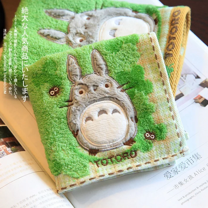 

2019 Hot sale 100% Cotton Luxury My Neighbour Totoro Face Hand Towel Sheet Gift only left 99piece