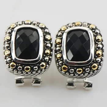 

Black Onyx 925 Sterling Silver Earrings TE484