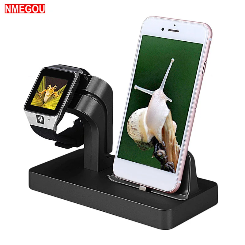 

2in1 Charging Stand Usb Charger for Apple Watch IWatch Series 1 2 3 IPhone 5 5S SE 6 6S 7 8 X Plus Desktop Dock Station Charger