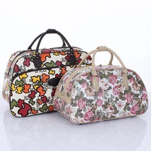 Новое поступление модные женские багажные сумки большой емкости цветочный принт женский дорожный портфель вещевой мешок PT797
