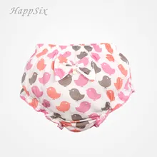 4 шт./лот, детское нижнее белье Летние Трусы из чистого хлопка для девочек от 0 до 2 лет, трусы с милым бантом, новинка года