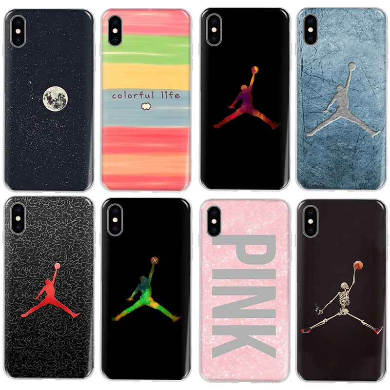 

Brand NEW Jordan AIR Jump man Soft Case for iPhone 7 7Plus 8 8Plus X Xs Max XR 6 6s Plus 5 5s SE Phone Cover Cases Coque Fundas