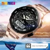 SKMEI hombres moda deporte reloj de cuarzo relojes para hombre Top marca de lujo de acero completo impermeable de negocios reloj Relogio Masculino ► Foto 3/6