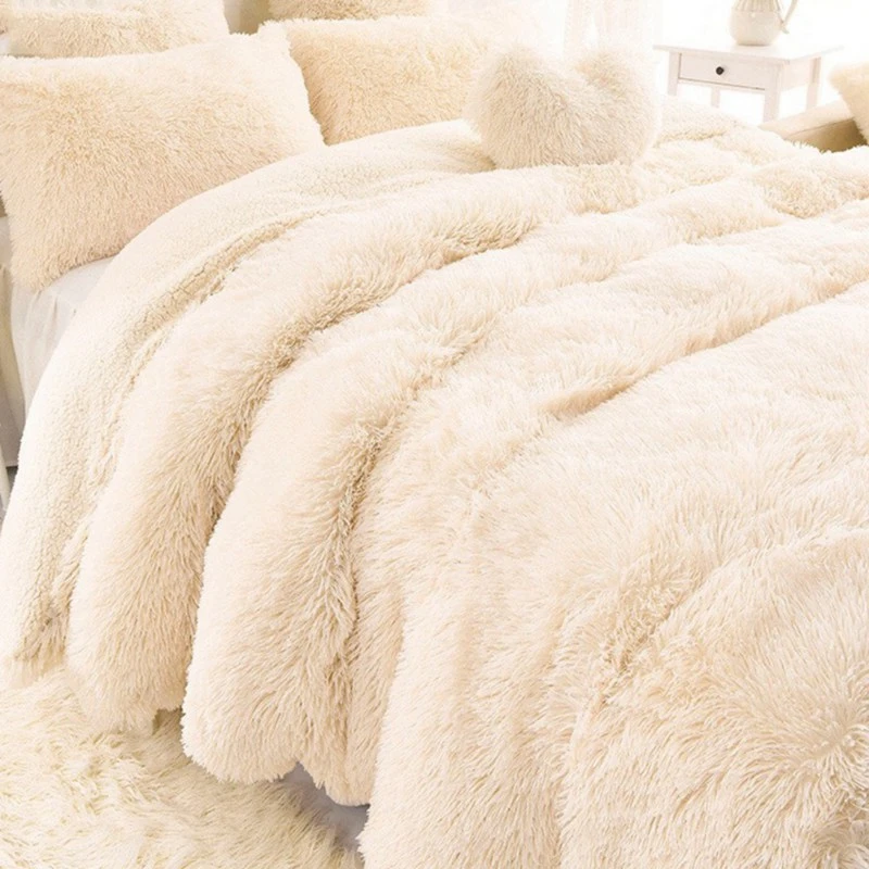 Shaggy Breathable Bedspread Warm Nap Fluffy Gift Soft Blanket Sofa Throw Over UK