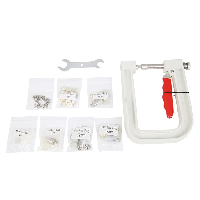 $US $8.21  1Set Manual Nailed Bead Machine Clothing Manual Pearl Cap Bead Rivet Craft for DIY Repair Knitting 