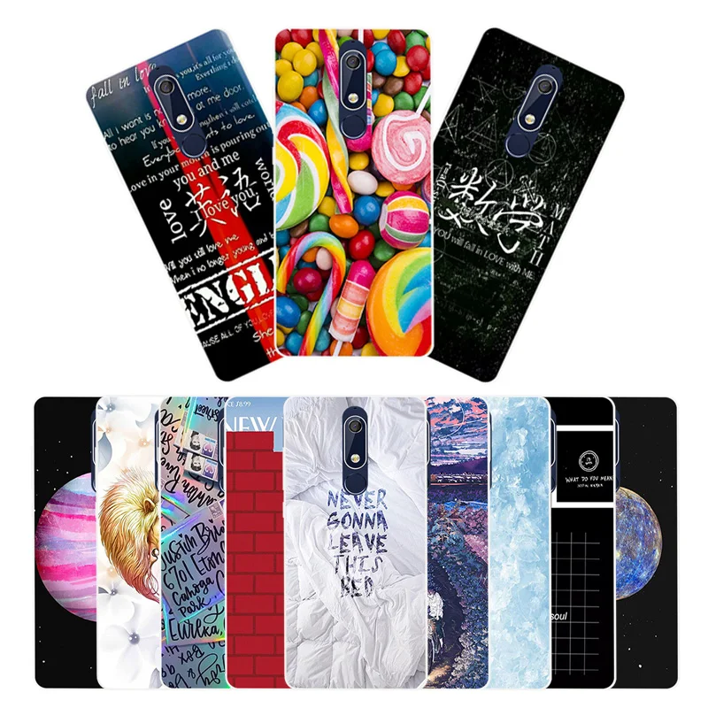 For Nokia 5.1 Fitted Cases Cover Luxury Soft TPU Phone