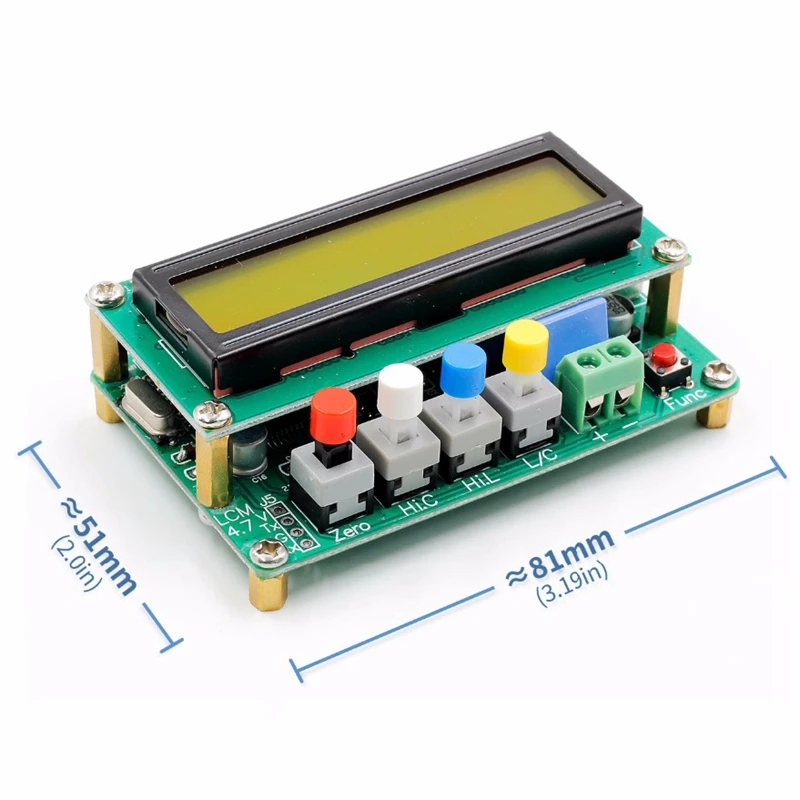 Lc100-A цифровой Lcd Высокоточный индуктивно-емкостный L/C метр установка для измерения параметров конденсаторов частота 1Pf-100Mf 1Uh-100H Lc100-A+ Te