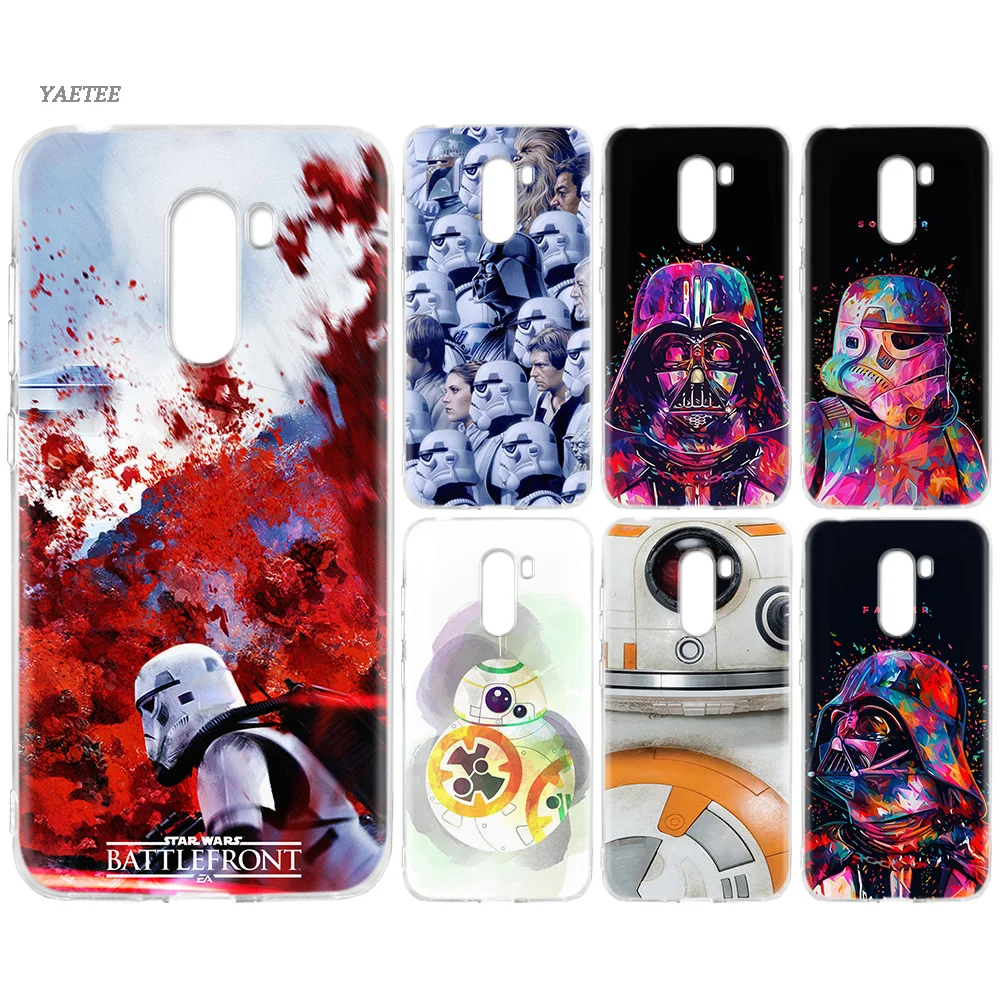 

YAETEE Star Wars watercolor Silicone Case for Xiaomi Pocophone f1 Mi A2 Lite A1 Redmi Note 4X 5 5A 6 Pro S2 Plus
