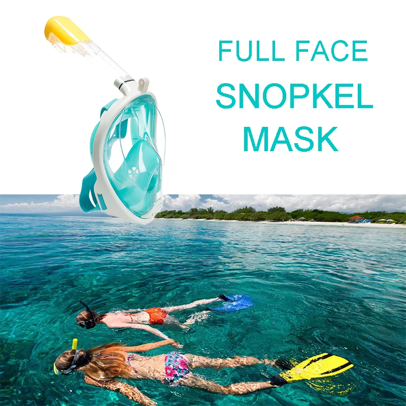 

FDBRO Full Face Snorkel Mask For Swimming Snorkel Diving Mask Goggles and Breathing Children Diving Mask Anti Fog Waterproof