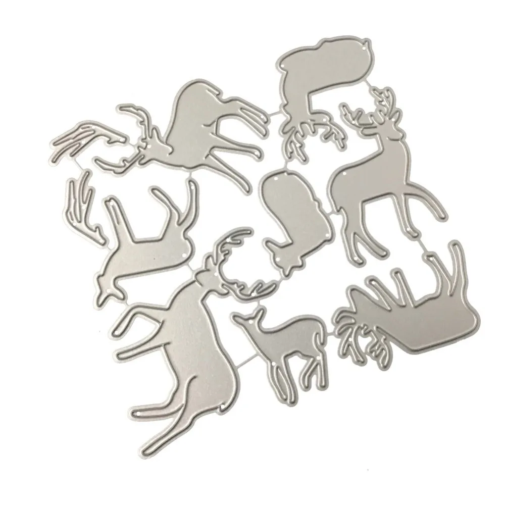 

Sika Deer Metal Cutting Dies And Stamps Sets For DIY Scrapbooking Card Making Album Stencil Embossing Craft Animals Dies 2019