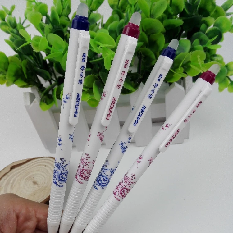 2 шт AIHAO Гелевая ручка 4520 фрикцион Высокая емкость пресс гелевая ручка 0,5 мм Заправка стираемая ручка
