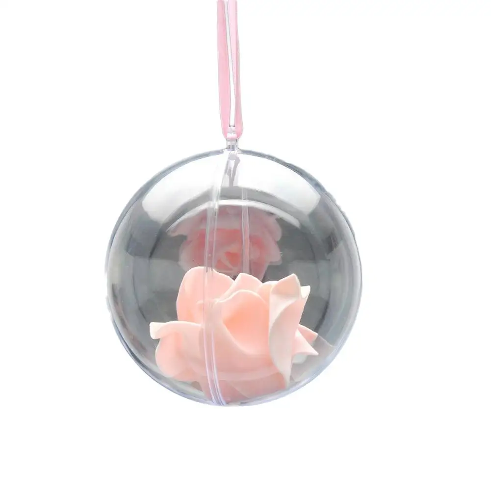 

Christmas Tress Decorations Ball Transparent Open Plastic Clear Bauble Ornament Gift Present Box Decoration