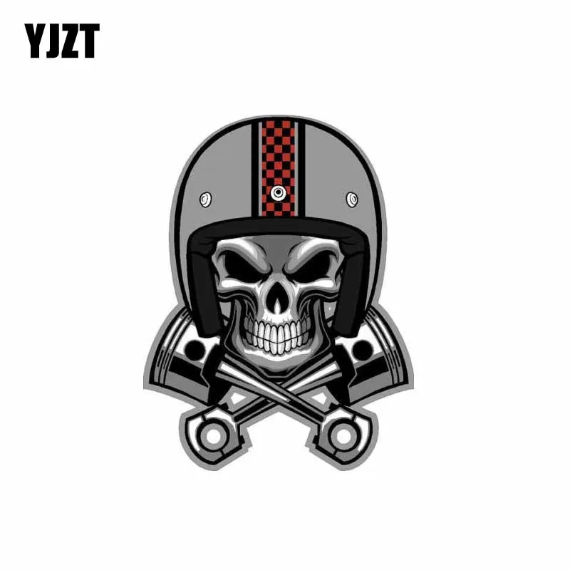 YJZT 9 5 см * 12 6 креативная наклейка на шлем для Кафе Racer автомобильная из ПВХ