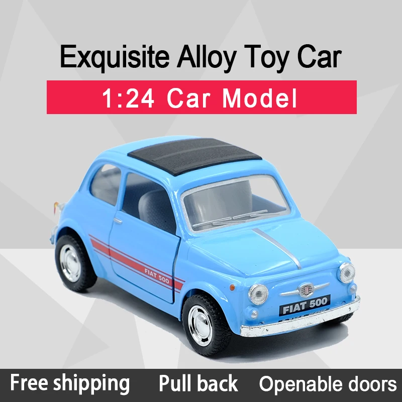 

Kinsmart 1:24 500 Sports Car Alloy Diecast Car Model Toy With Pull Back For Kids Gifts Toy Collection