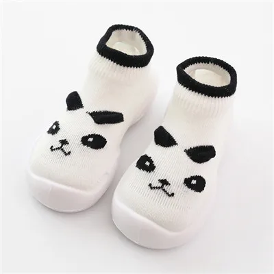 BBX-014A Детские носки с резиновой подошвой, обувь для девочек, bebe, вязаные тапочки, Уокер, мягкая детская обувь унисекс, Нескользящие мягкие носки с кружевом - Цвет: BBX-014A
