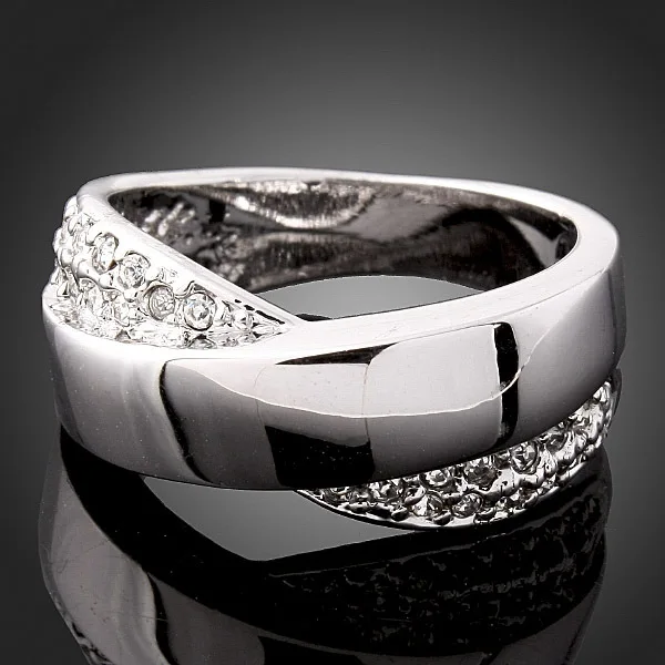 high quality cross design glaze rhinestones bow the female ring white gold color korean superman - Superman Wedding Ring high quality cross design glaze rhinestones bow the female ring white gold color korean superman - Superman Wedding Ring