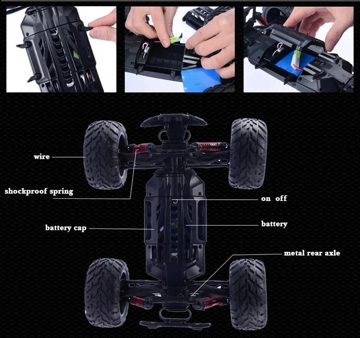 JYRC 9115 1:12 40KMH RC монстр грузовик автомобиль RTR 2,4 GHz VS WLtoys A979 L959 L202