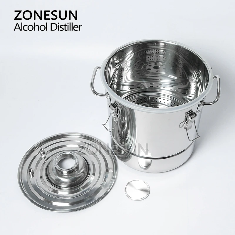 ZONESUN 20 30 50 70L вино дистиллятор барная посуда оборудование для дрожжевания нержавеющая сталь винный котел алкоголь Brew комплект устройства бар набор