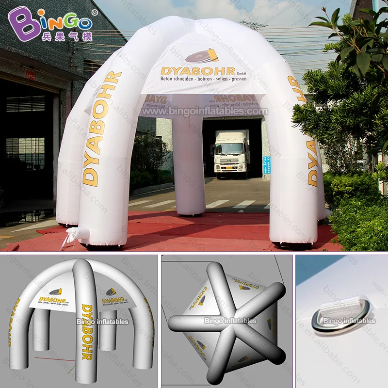  Factory outlet customized economic 6x6x4.5mH inflatable white 5 legged tent for event etc with spid