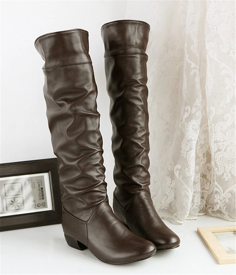 

women boots 2018 autumn new Martin boots women fashion Knight boots autumn knee-high boots women shoes plus size