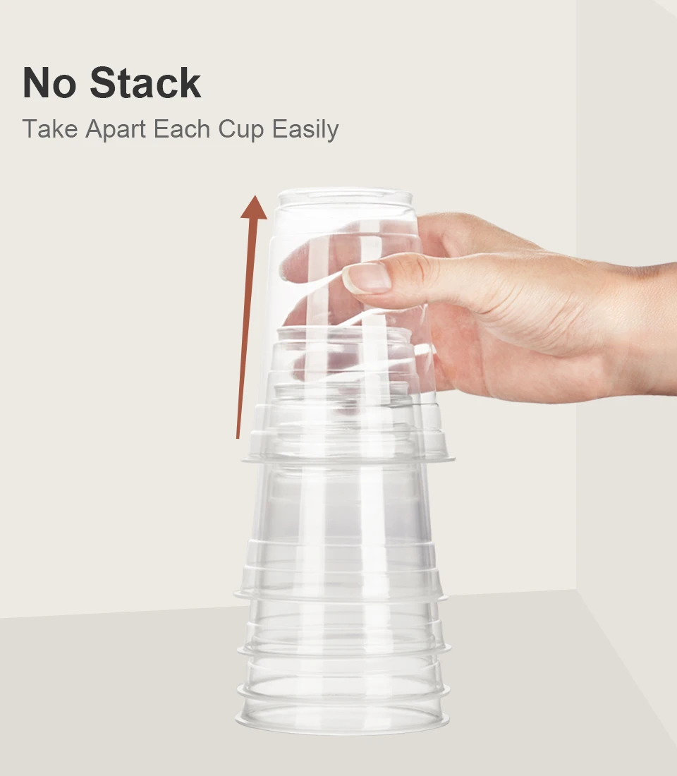 OTOR 20 шт 17 унций 22 унций прозрачная одноразовая пластиковая чайная чашка кофейные чашки с крышками для ледяного кофе пузыря Boba смузи