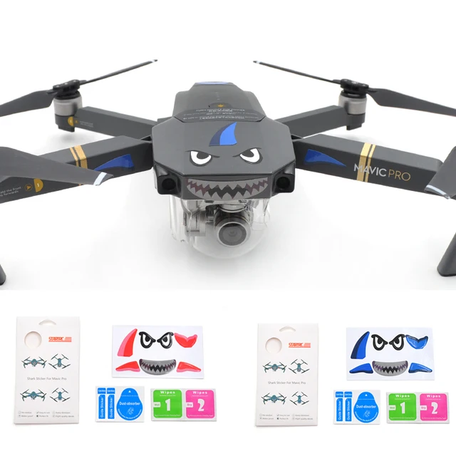 STARTRC DJI Mavic Pro Combo RC Drone FPV Protective Sticker Skin Cover shark Spare Parts Free Shipping