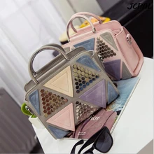 2016 neue Koreanische mode schießen in art nieten nähen tasche damen hand schulter umhängetasche