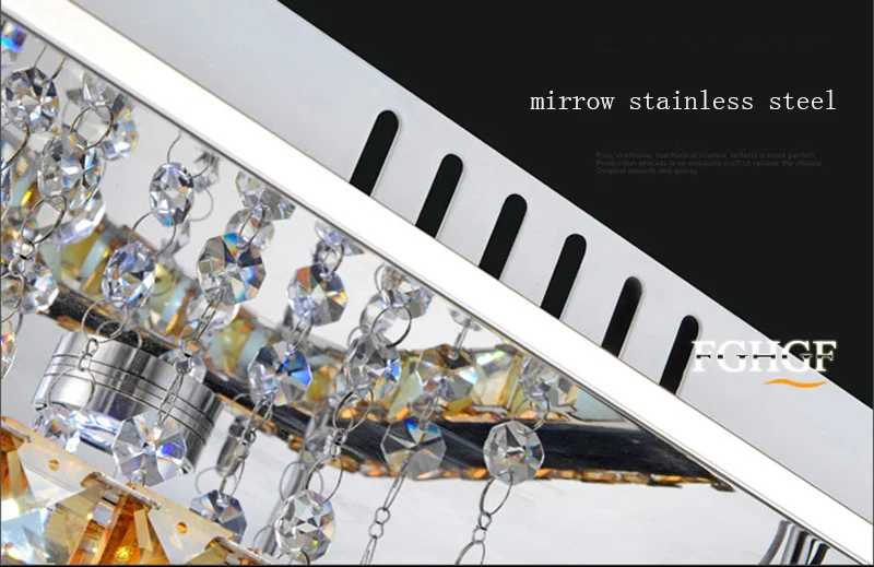 Modern Crystal LED Chandelier LED Diamond Sqaure Lamp Cristal lamparas de tech Flush Mounted Lighting for Living Room Bedroom (8)
