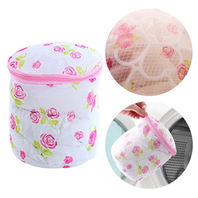 

1 Pc Bra Wash Organizer Storage Washing Machine Laundry Underwear Cleaning Bags Fine Mesh Printed protect Basket Bag