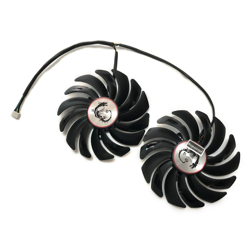 Кулер для компьютерного радиатора 2 шт./лот вентиляторы RX470 охлаждающий вентилятор видеокарты MSI RX570 RX 470 GAMING 8G