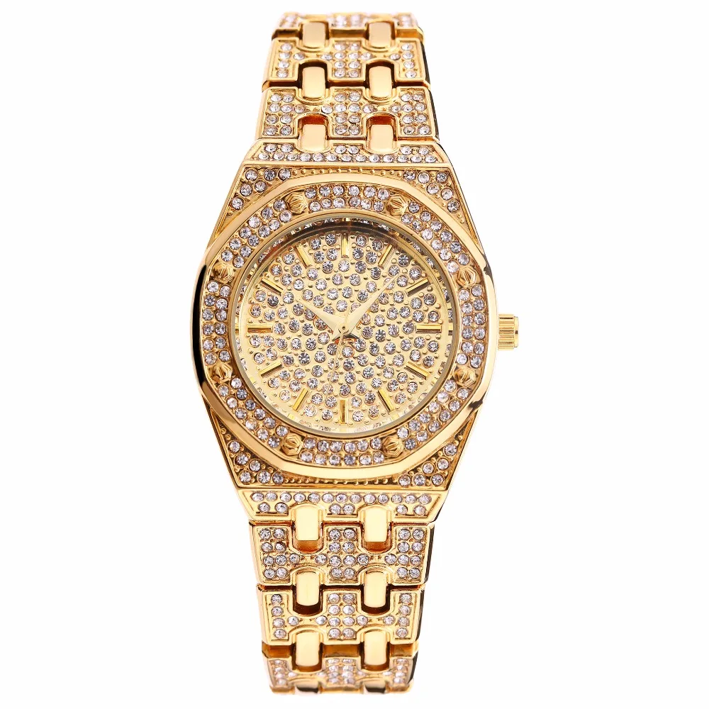 Beste Horloge Vrouwen Fashion Rhinestone Rvs Dames Horloge Luxe Prachtige vrouwen Gouden Horloges reloj mujer relogio feminino