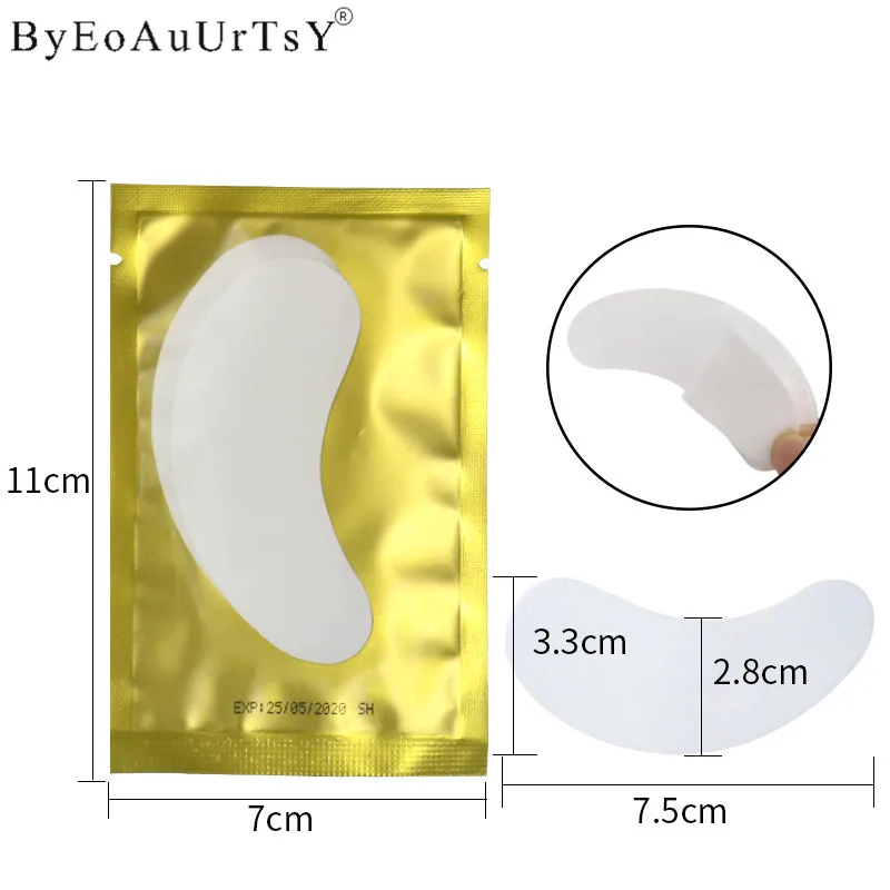 100 pairs Eyelashes Pads Patches for Individual Eye Lash Extension False Lash Make Up Tools Eye Pads Eyebrow Combs (5)