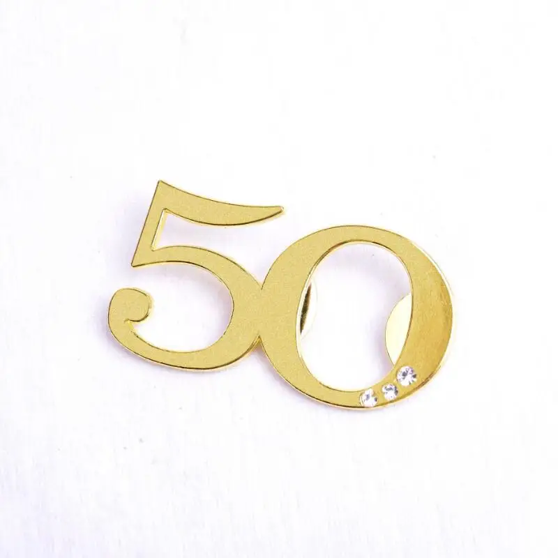 Золотой свадебный подарок для вечеринки золото 50 металлический открывалка для бутылок 50-летие сувенир на день рождения LX6902