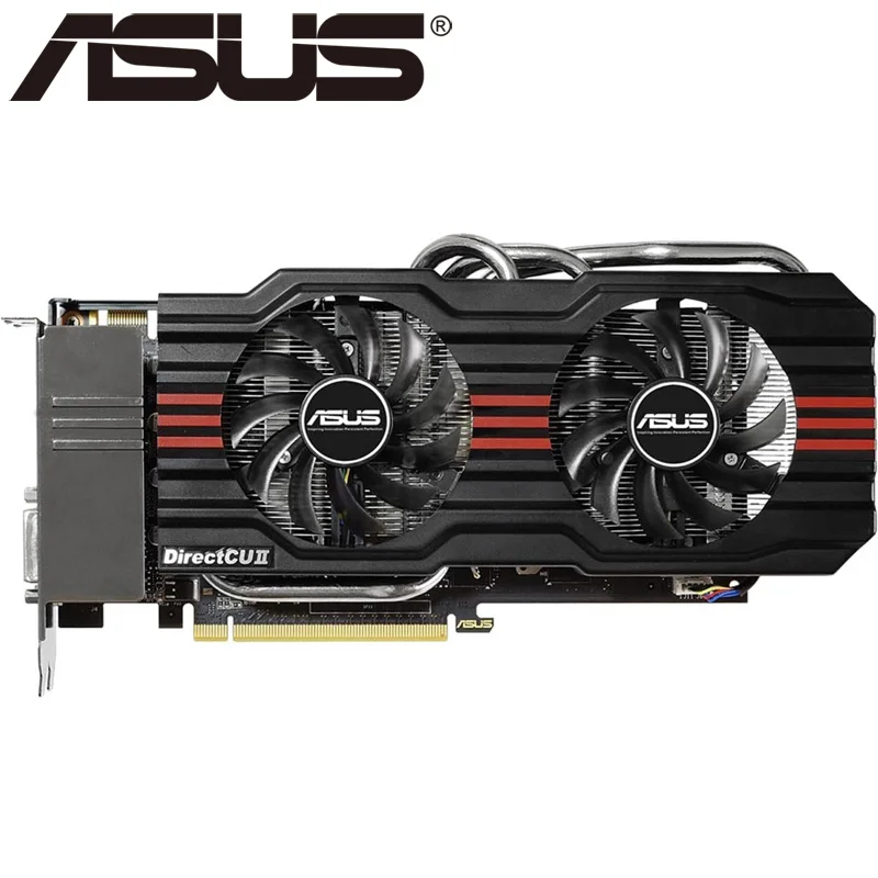 Видеокарта ASUS GTX 660 Ti 2 Гб 750 бит GDDR5 графические карты для nVIDIA Geforce GTX660 ti б/у VGA мощнее