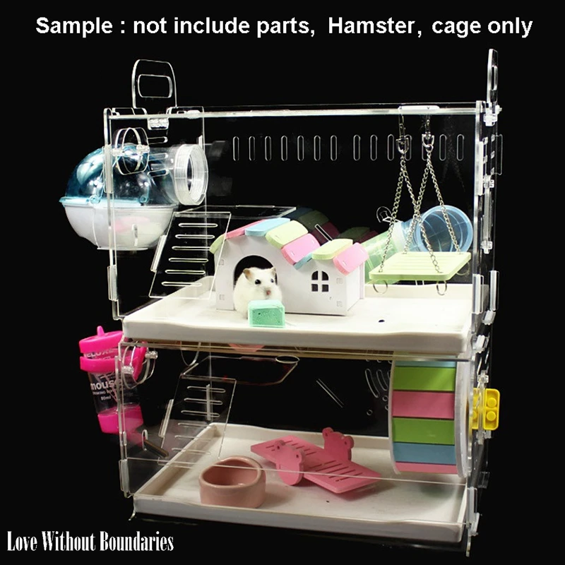 

DIY High quality Hamster transparent acrylic Villa, acrvlic transparent nest, Breathable, small animal observation Caveolae