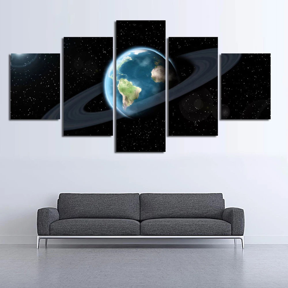 

Canvas Painting Wall Art HD Prints 5 Pieces Planet Home Decoration Landscape Living Room Modular Pictures Frame Artwork Poster