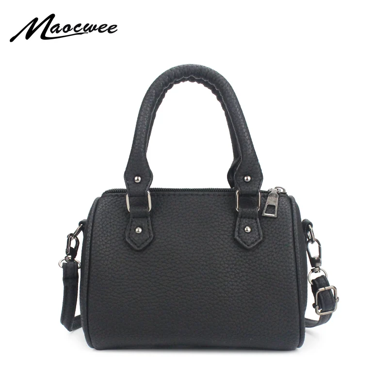 

Women Small Shoulder Bags High Quality Leather Mini Boston Bag Fashion Handbag Purse Famous Brand Women Messenger Bags Bolsos