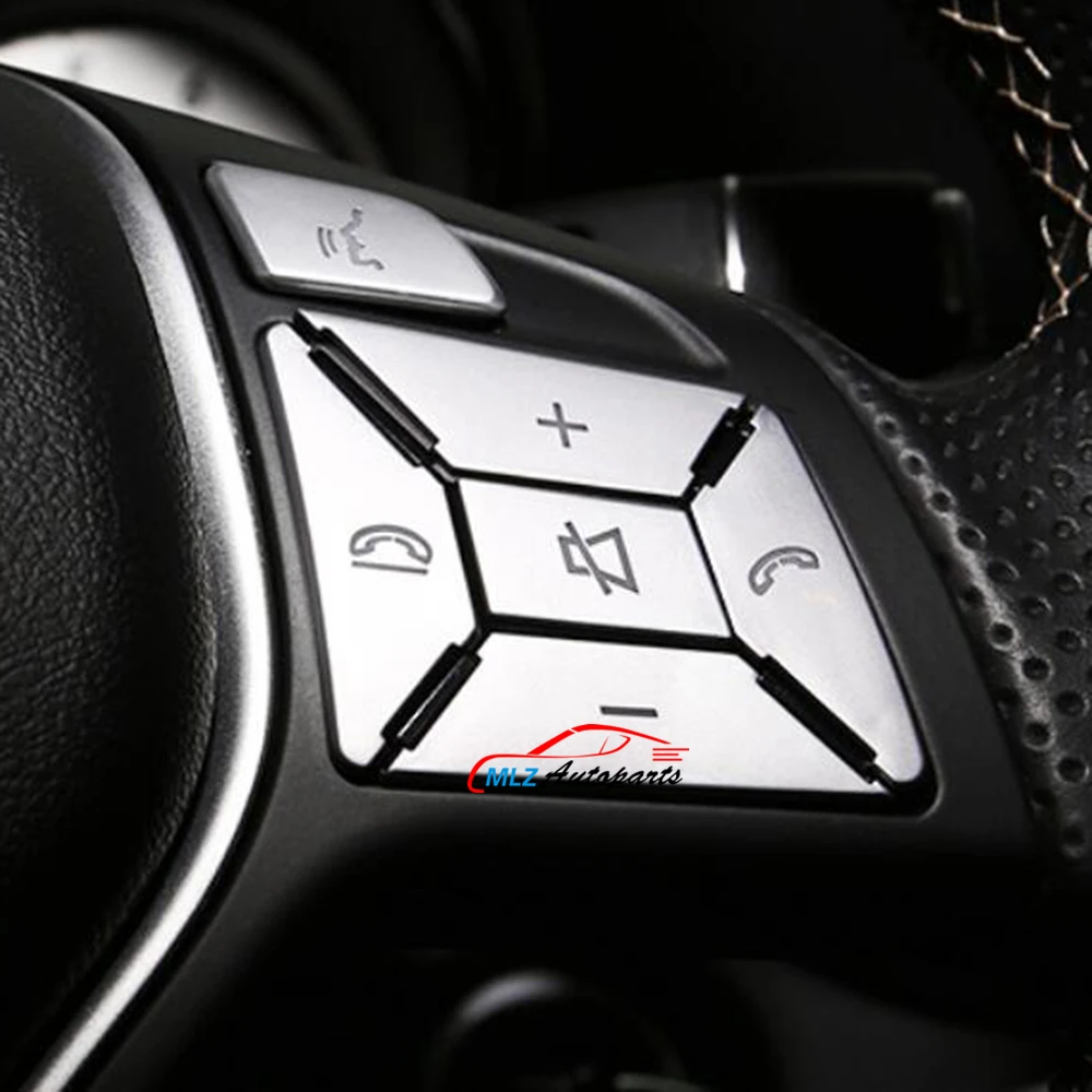 

Console Steering Wheel Panel Knob Button Switch Trim Cover Sticker 12P For Mercedes Benz A B Class W176 W246 2012 2013 2014