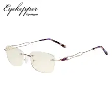 LX17018 очки без оправы, синий светильник, фильтрующие компьютерные очки-UV420, защита от перенапряжения глаз, усталые, для женщин