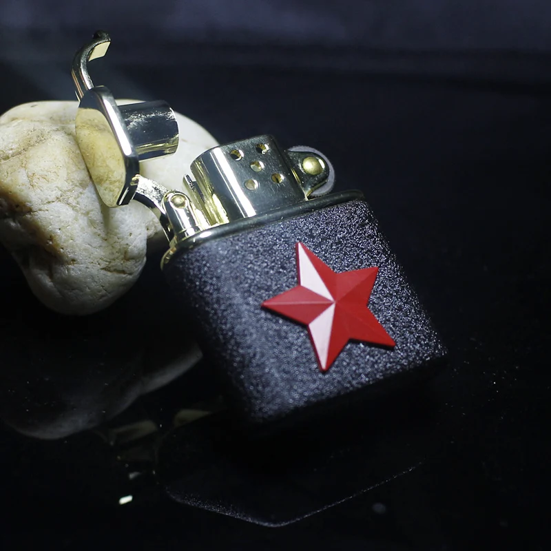 Черная керосиновая Зажигалка CCCP USSR 41*51 мм красная звезда бензиновая зажигалка