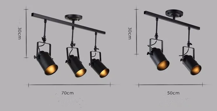 Лампа для искусства трек светильник Ретро пространство современный минималистский Американский промышленный бар точечные светильники магазин одежды потолочный фоновый светильник