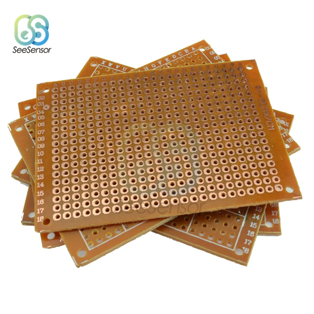 

10Pcs Single Sided Universal PCB Board 50x70 mm 2.54mm Hole Pitch DIY Prototype Paper Printed Circuit Board Panel 5x7 cm