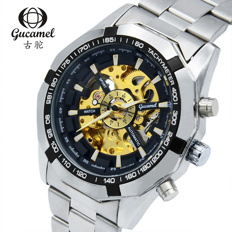 

Fashion Gucamel Brand Luminous Clock Men Automatic Mechanical Watch Skeleton Military Relogio Male Montre Watches Relojes Hombre