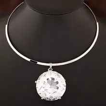 Модная преувеличенная Элегантная подвеска в виде большого камня, ожерелье для женщин, Массивное колье, женский воротник, ювелирное изделие