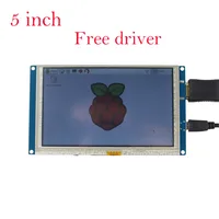 Free shiping 5 inch LCD Touch Screen Display TFT 800*480 for Raspberry Pi 3 / 2 Model B / B+ plug LCD and play free driver