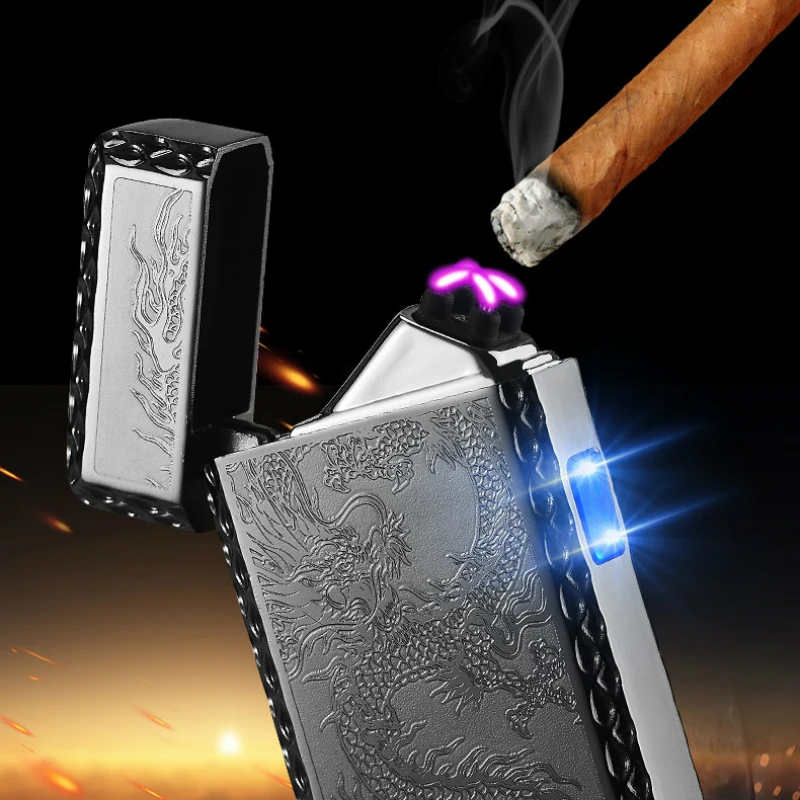 Электрическая зажигалка с двойной дугой Dragon usb зарядкой электрическая